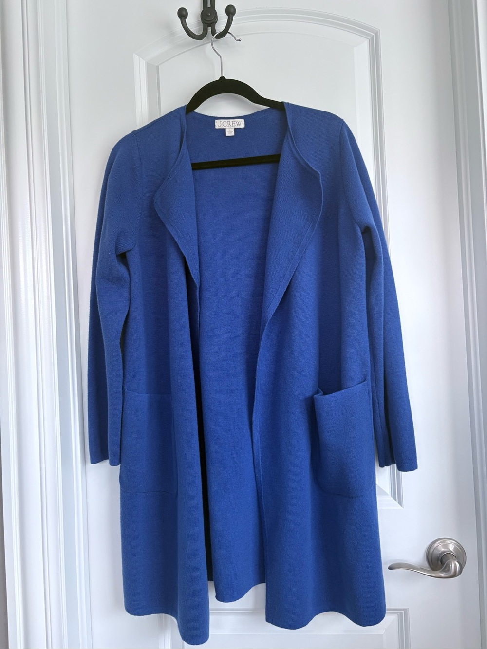 J. Crew Cobalt Blue Open-Front Knit Cardigan